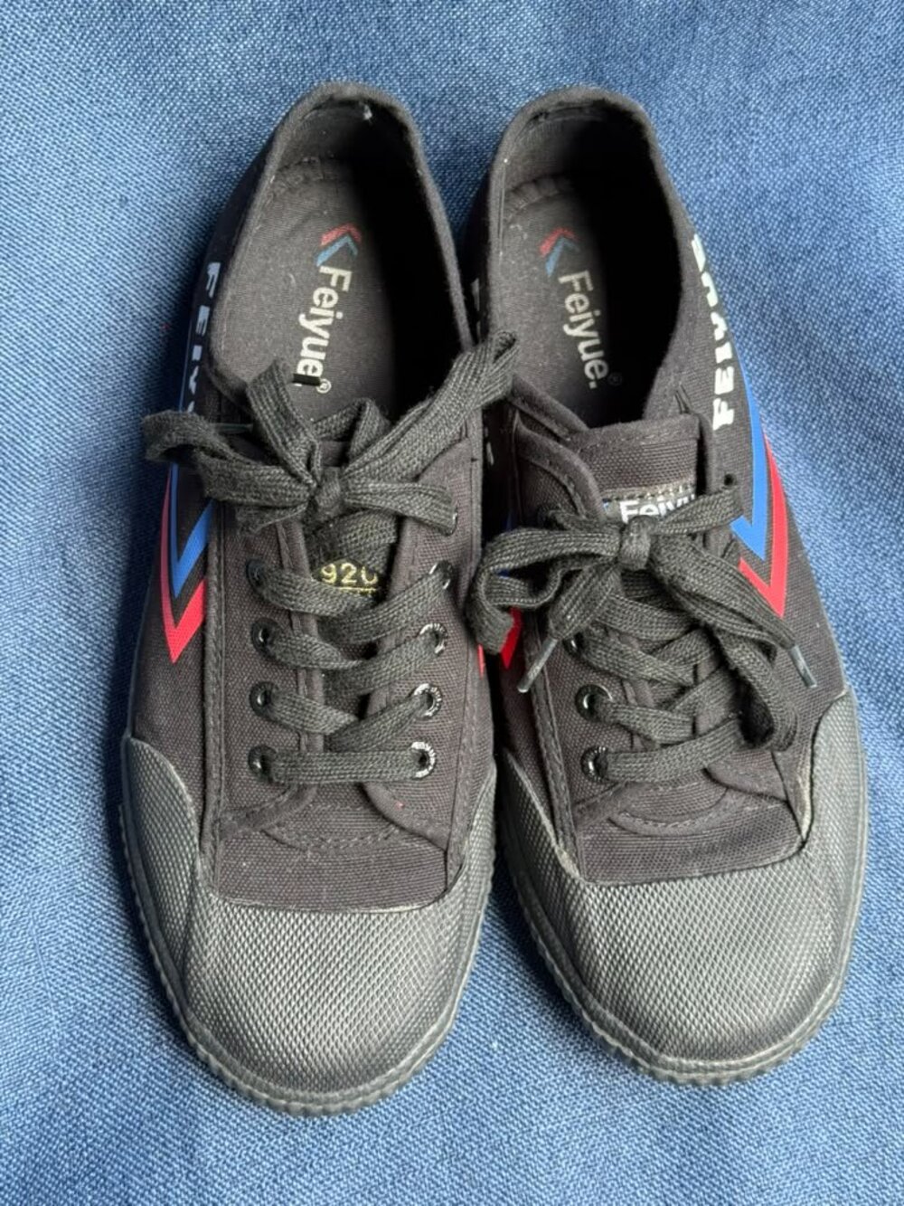Feiyue Fe Lo Classic Canvas Shoes Womens Size 10W Black Gum Sole